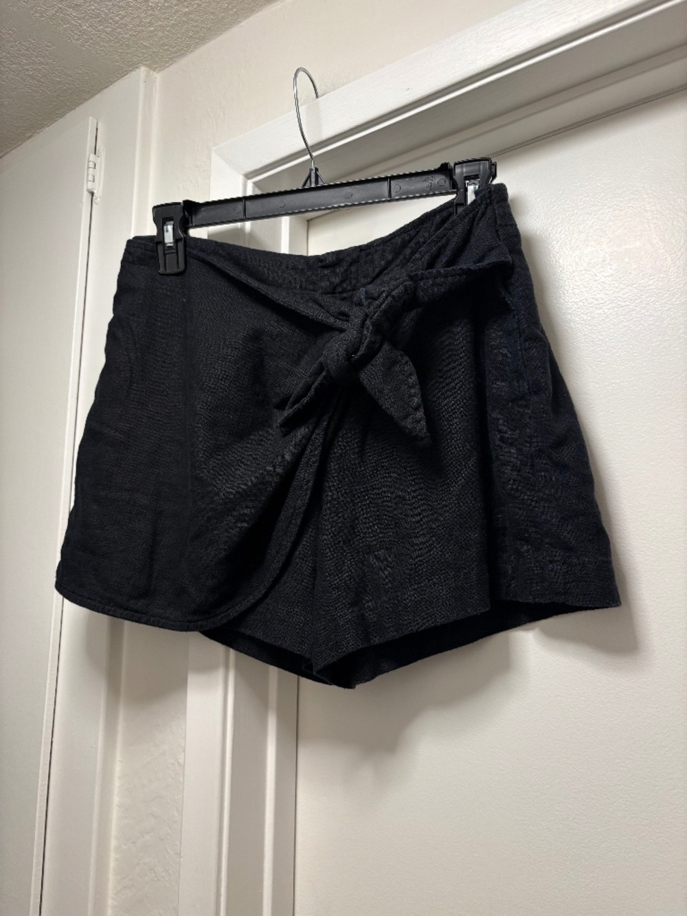 By Anthropologie linen blend shorts with side tie - size 2